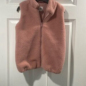 Fluffy pink vest
